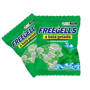 Bala Freegells Menta Refrescante Riclan 475g - 2 Pacotes