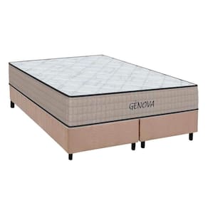 Cama Box Queen: Colchão Espuma D45 Orthoflex Genova + Base CRC Suede Clean (158x198)