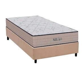 Cama Box Solteiro: Colchão Espuma D33 Orthoflex Milão + Base CRC Suede Clean (78x188)