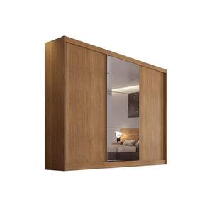 Guarda Roupa 3 Portas (1 c/ Espelho) e 6 Gavetas Toulon/Sonetto Plus Cumaru - Novo Horizonte
