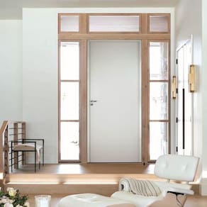 Porta Lisa Prime Batente Regulável 13-16 Guarnição 5cm 72 X 210cm Esquerdo Rodam Branco