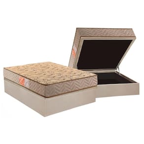 Conjunto Box Baú Casal: Colchão Molas Paropas D33 Pasquale Clean + Base CRC Suede Clean (138x188)