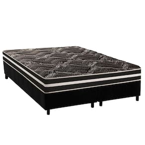 Conjunto Box Queen: Colchão Espuma Paropas D28 / Master AG80 Black Double Face 17 + Base CRC Suede Black (158x198)