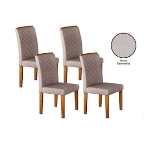 Kit 4 Cadeiras Sala Jantar Jade 4 Un Capuccino/Suede Creme - Rufato