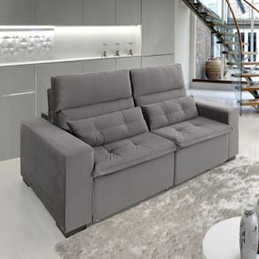 Sofá Retrátil e Reclinável 2 Lugares 260cm Essence Cinza