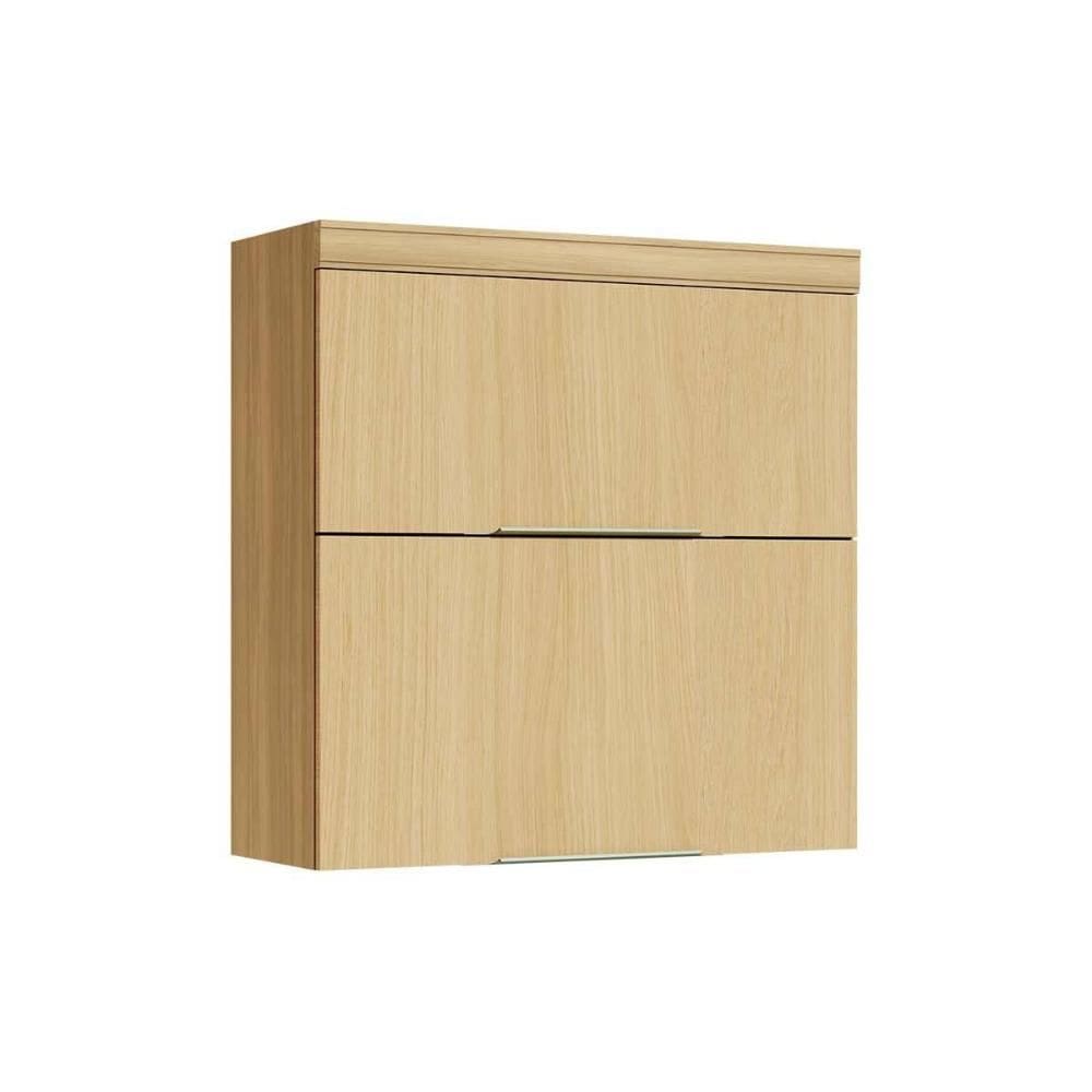 Armário Aéreo Cozinha Modulado Marquesa c/ 2 Portas Basculante 80 cm Nature - Nesher