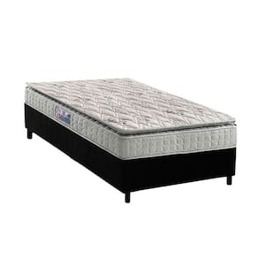 Cama Box Solteiro: Colchão Espuma D33 D Angelis Anjos Orthosono + Base CRC Suede Black (88x188)