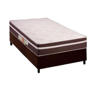 Conjunto Box Solteiro: Colchão Espuma Polar D28 Orthoface Vip Brown + Base CRC Suede Brown (88x188)