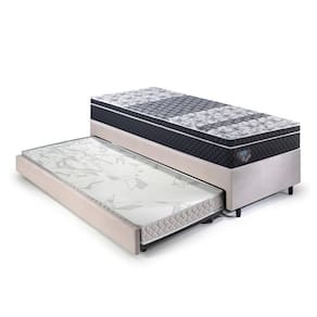 Bicama Box Solteiro King com Colchão Gran Sleep Ecoflex Molas Verticoil Suede 96x203cm Bege