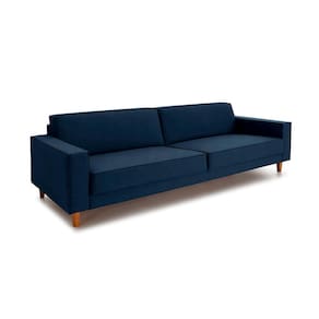 Sofá 3 Lugares Aurora Linho Azul 240 cm