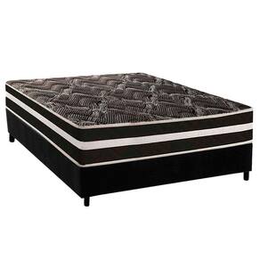Cama Box Casal: Colchão Ortopédico Paropas D28 / Master AG80 Black Double Face 25 + Base CRC Suede Black (138x188)
