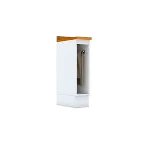 Gabinete de Cozinha Modulado Balcão c/ Tampo Americana Porta Toalha 20cm Branco - Henn