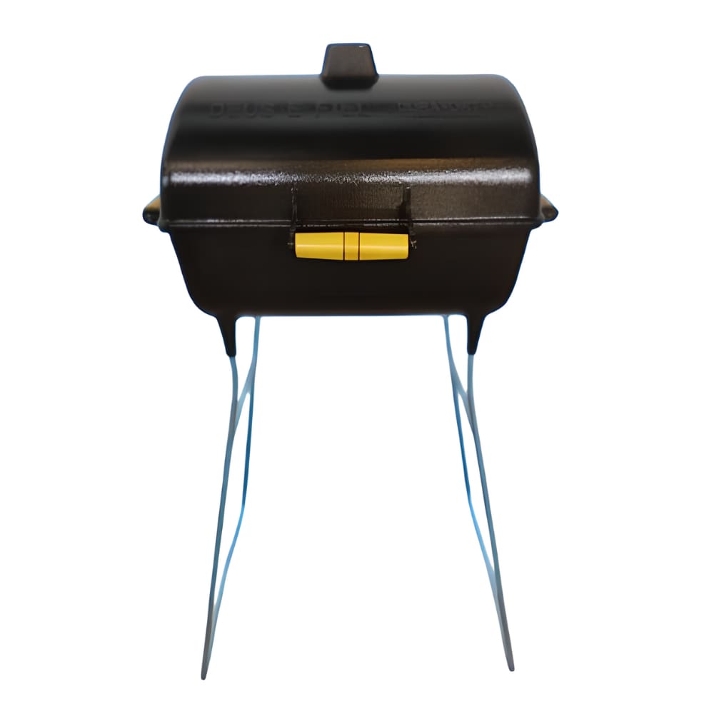 Churrasqueira a Bafo De Alumínio Fundido com  Grelha e Pés