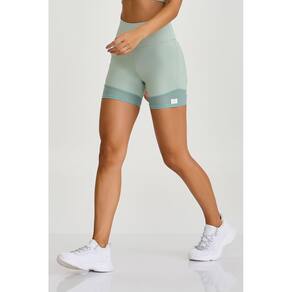 Short Com Bolso e Tule Cajubrasil Verde Aloe