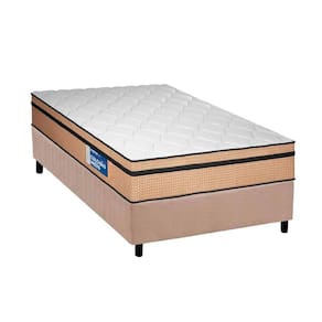 Conjunto Box Solteiro: Colchão Espuma Plumatex D45 Selectus + Base CRC Suede Clean (88x188)