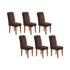 Kit 2 Cadeiras Sala Jantar Amsterdã 6 Un Capuccino/Suede Marrom - Rufato