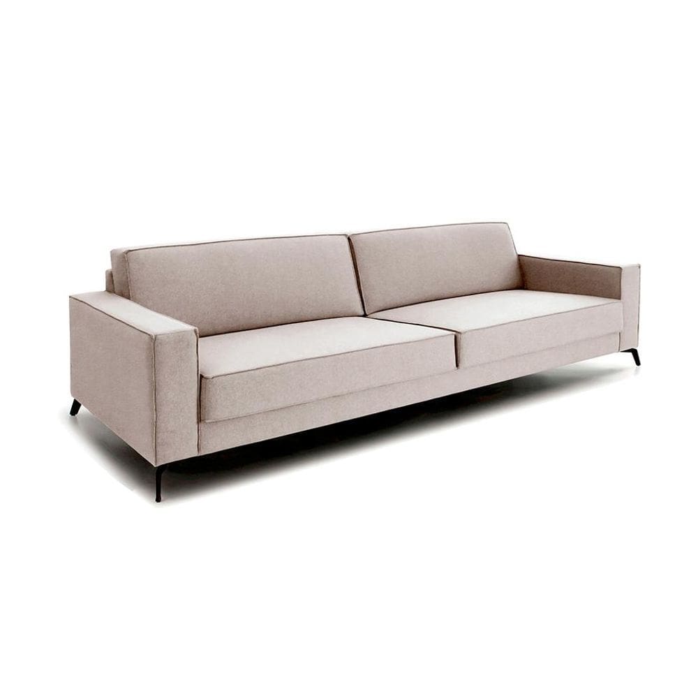 Sofá 3 Lugares Angelo Linho Bege 240 cm