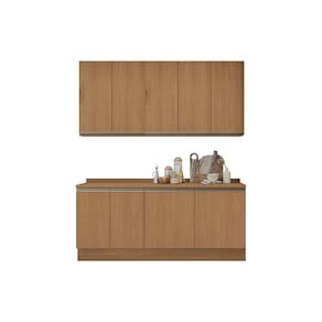 Kit Cozinha Modulada 6 Peças Maxxi (2Aéreos+2Balcões+2Complementos) C6P37 Canela - Kappesberg