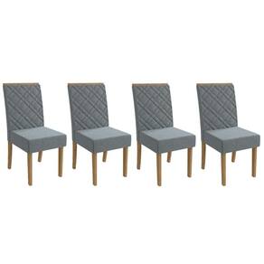 Kit 4 Cadeiras de Cozinha 2CAD149FR 4 Un Freijo Cinza - Kappesberg