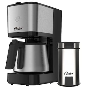 Kit Cafeteira Inox 1,2L e Moedor de Café Oster