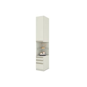 Mesa de Cabeceira Modulada Armário de Seletto MC02 c/ 1 Porta e 3 Gavetas Areia - Henn