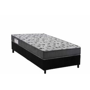 Cama Box Solteiro: Colchão Ortopédico Ortobom D33 Anatômico ISO 100 Ultra Firme + Base CRC Suede Black (78x188)