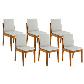 Kit 6 Cadeiras Sala Jantar Lady 6 Uni Natural - Nesher