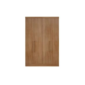 Módulo de Quarto Solteiro Guarda Roupa c/ 4 Portas e 3 Gavetas Rizon/Linea Cumaru - Novo Horizonte