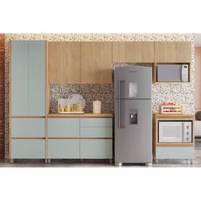 Kit Cozinha Completa 6 Peças Rainha Gourmet (3Aéreos+2Balcões+1Paneleiro) C6P01 Nature/Verde - Nesher