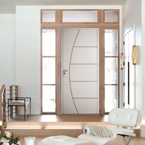 Porta Belíssima 6 Prime Batente Regulável 13-16 Guarnição 5cm 72 X 210 Direito Branco