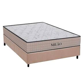 Cama Box Casal: Colchão Espuma D33 Orthoflex Milão Black + Base CRC Suede Clean (138x188)