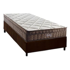 Cama Box Solteiro: Colchão Ortopédico D Angelis Anjos D28 / AG65 Anjos Star + Base CRC Suede Brown (88x188)