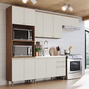 Cozinha Completa Requinte 11 Portas 2 Gavetas Areia Natural - Henn