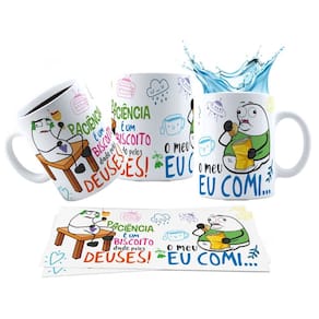 Caneca 325ml Paciência é um biscoito dado pelos deuses!