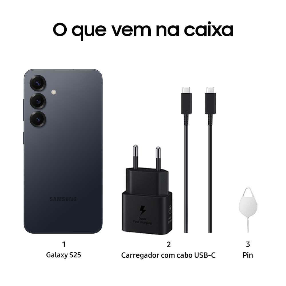 Celular Samsung Galaxy S25 5G, 256GB, | Casas Bahia