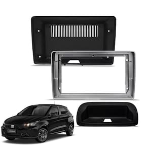 Moldura Multimidia 2 Din Fiat Argo 2018 A 2020 Cor Preto
