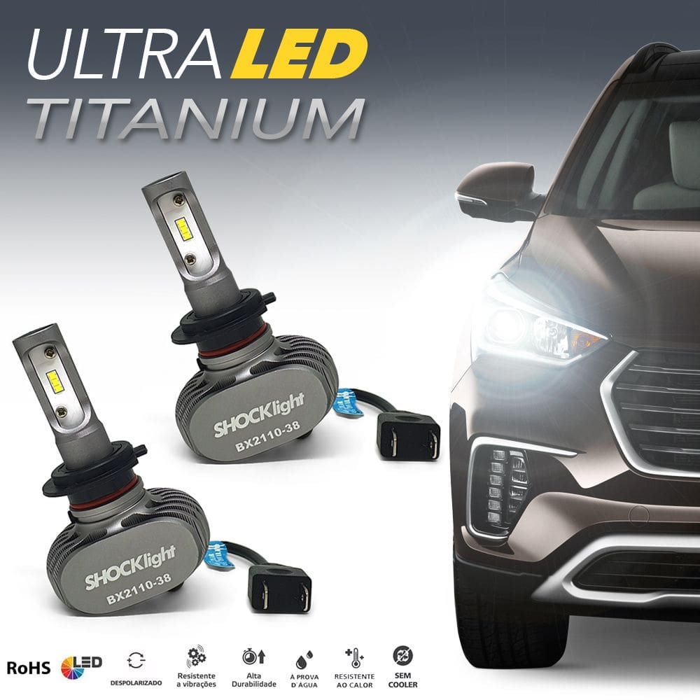Par Lâmpadas H7 Farol Baixo Zafira Ultra Led Titanium 10000 Lumens Forte Branco Efeito Xenon 2001 2002 2003 2004 2005 2006