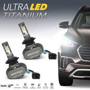 Par Lâmpadas H7 Farol Baixo Fiat Siena Ultra Led Titanium 10000 Lumens Forte Branco Efeito Xenon 2008 2009 2010 2011 2012