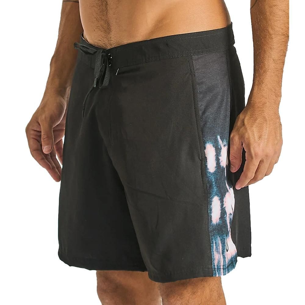 Bermuda Hurley Side Tie Dye 18" SM25 Masculina Preto