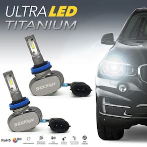 Par Lâmpadas H11 Farol Milha Captiva Ultra Led Titanium 10000 Lumens Forte Branco Efeito Xenon 2008 2009 2010 2011 2012 2013 2014