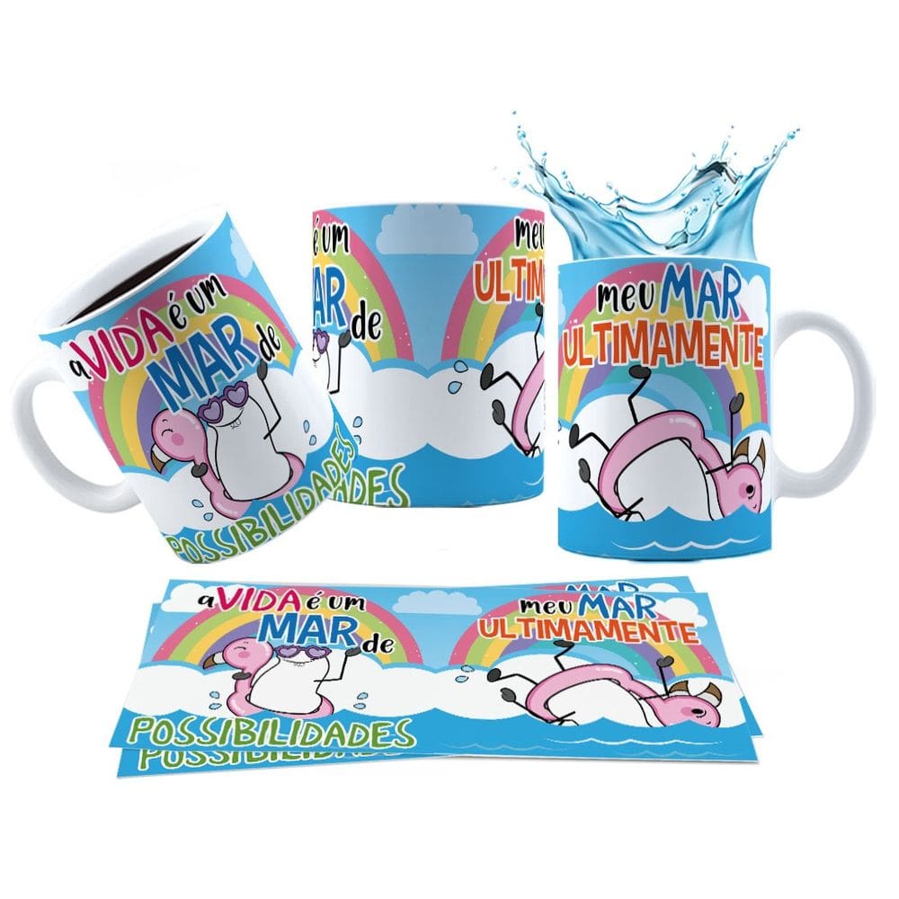 Caneca 325ml A vida é um mar de possibilidades, meu mar