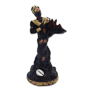 Estátua Imagem Orixá Ossain Proteção e cura 15 cm