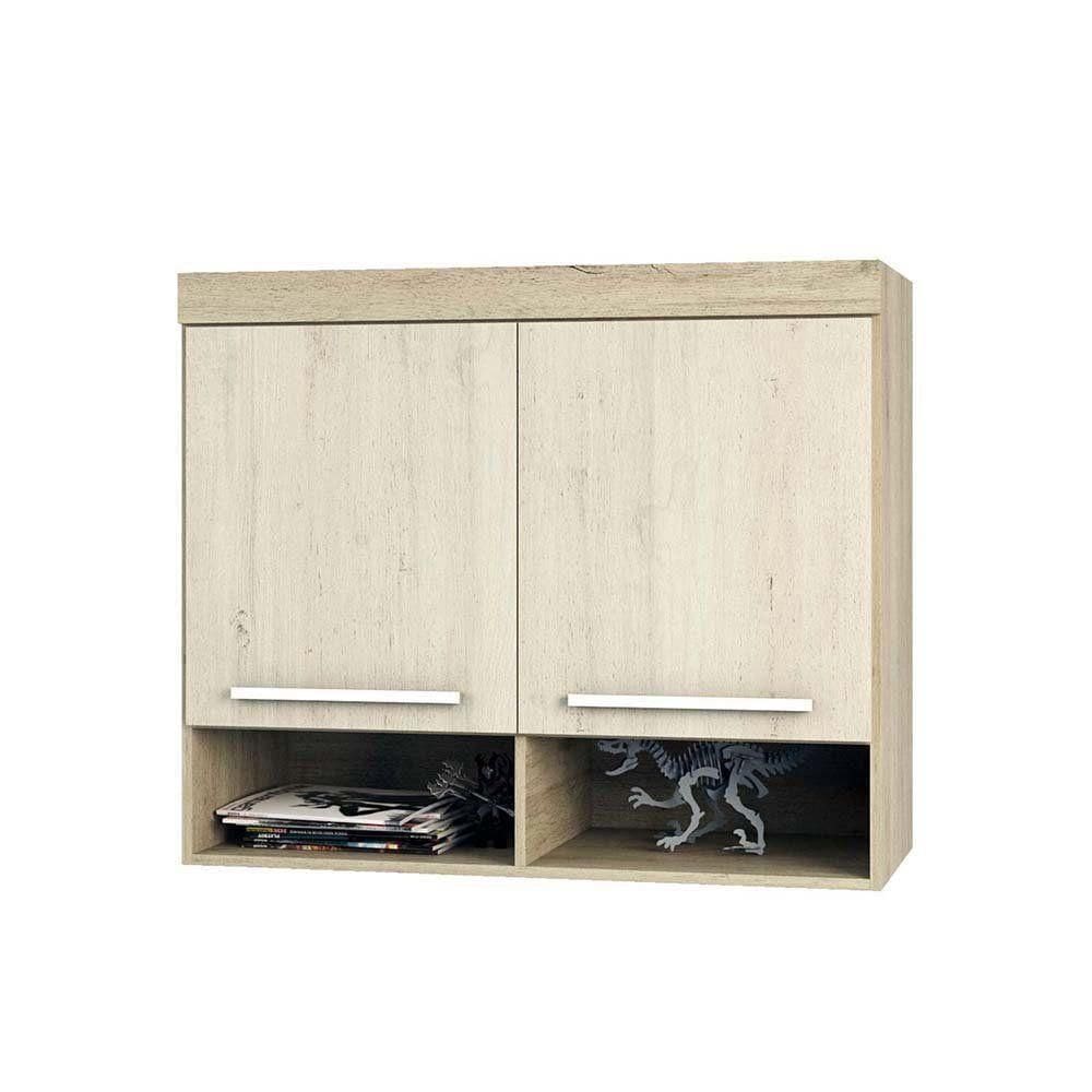 Ponte Aérea Solteiro 2 Portas Com Nicho 97Cm Master Luciane Móveis