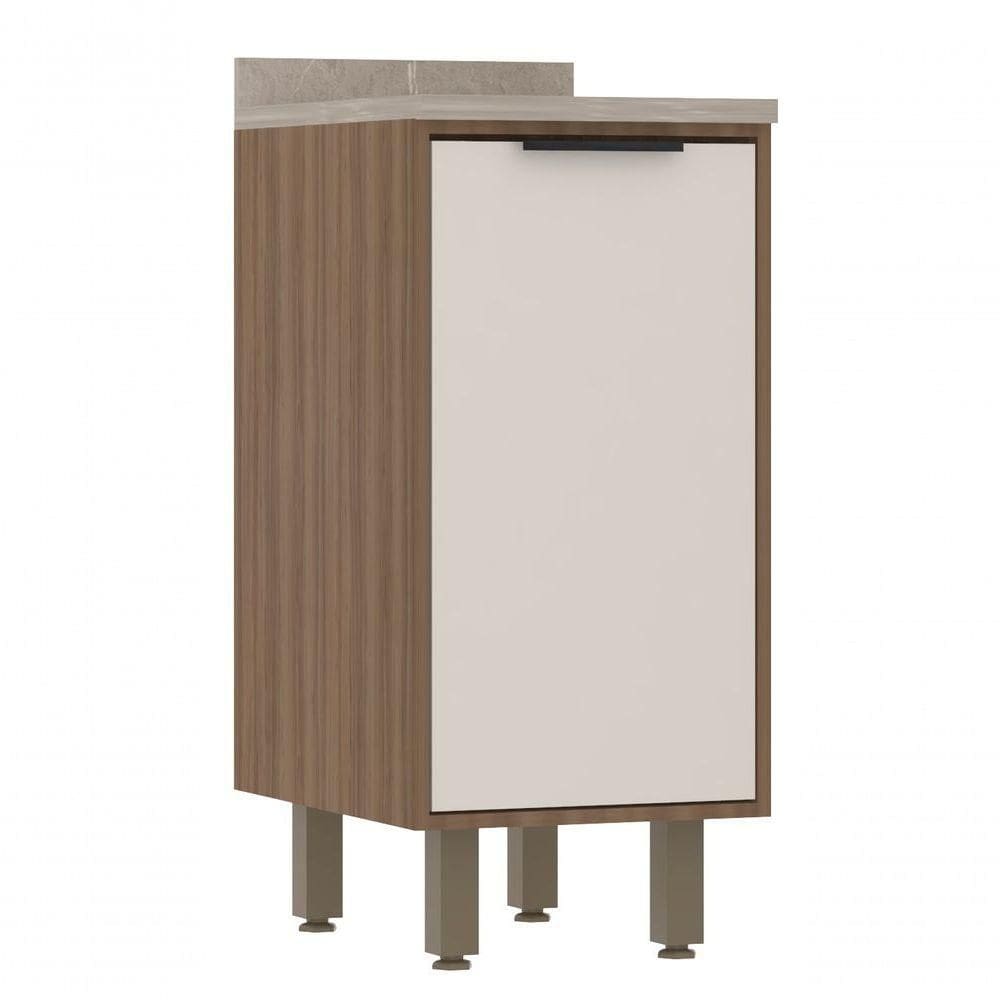 Balcão De Cozinha Com Tampo 40 Cm 1 Porta De Abrir Aspen Luciane Móveis beige