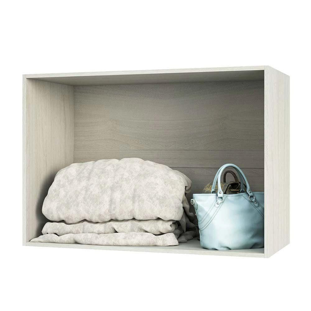 Maleiro Closet Prime Legno Crema Sem Porta 0,97 Cm Ponte Solteiro Luciane Móveis