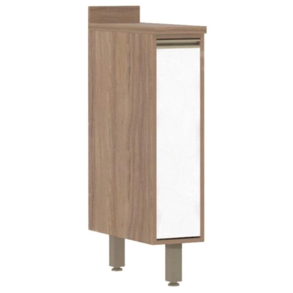 Balcão Cozinha 20 Cm 1 Porta Branco Laca Mel Luciane Móveis