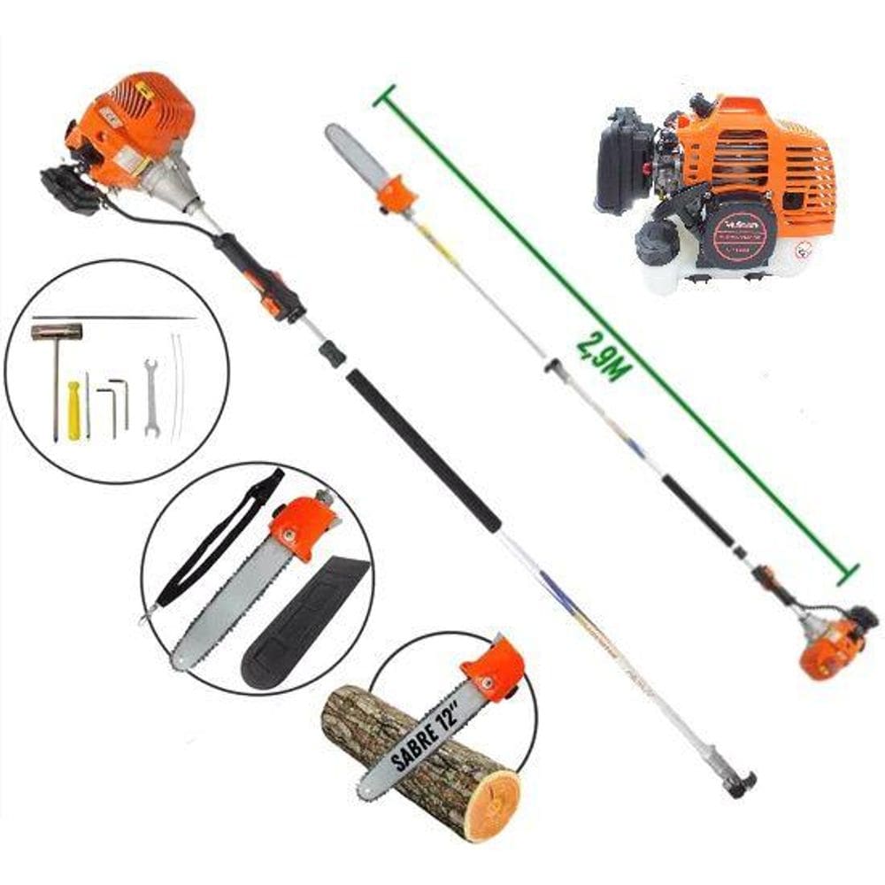 Motopodador de Galhos / Podador de Altura Vulcan VP3300 L com Extensor (Atinge Ate 4,70 Metros) + Oleo Toyama 2T