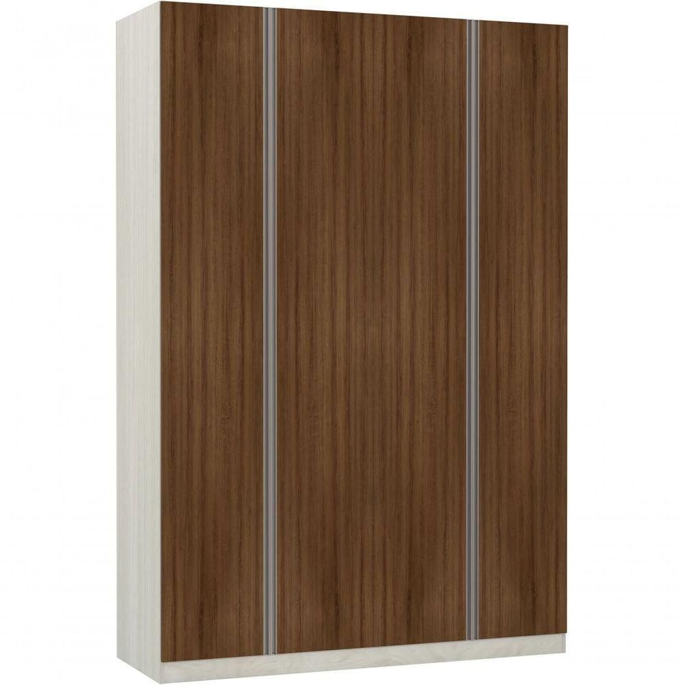 Guarda Roupa Solteiro 4 Portas 3 Gavetas Internas Prime Plus 159 Cm Luciane Móveis