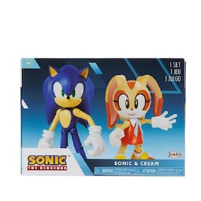 Sonic the Hedgehog Pack 2 Bonecos Sonic e Cream Articulados 10 cm C/ Acessorios - Sunny