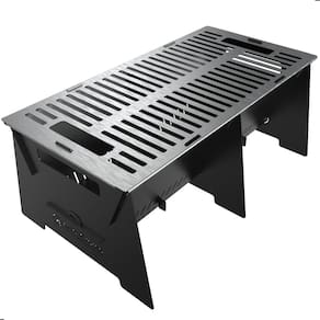 Churrasqueira Grill Portatil P/Camping Aço A Carvão FS
